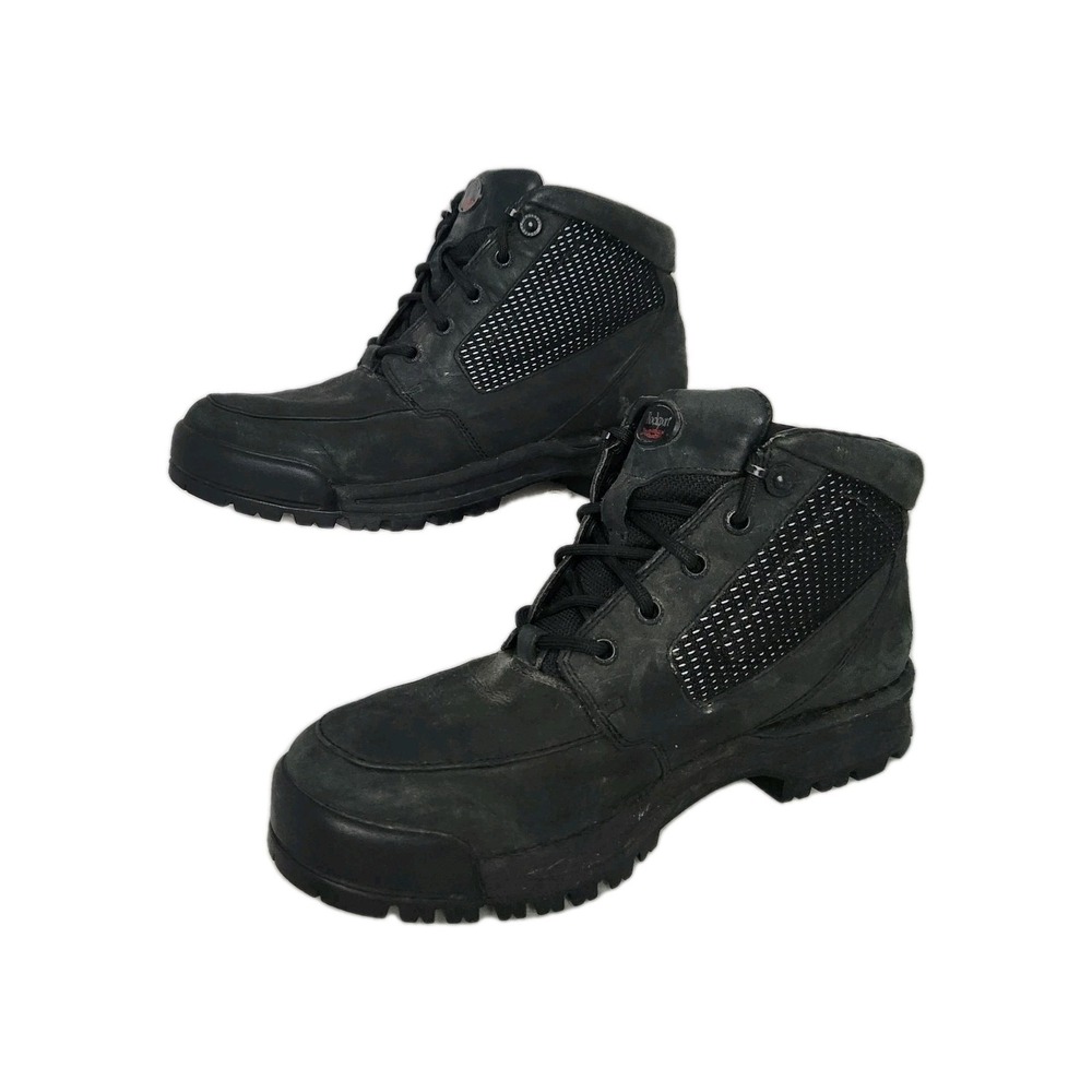 Rockport XCS Black Suede Ankle Boots Women's 9.5‎ Lace Up W3249